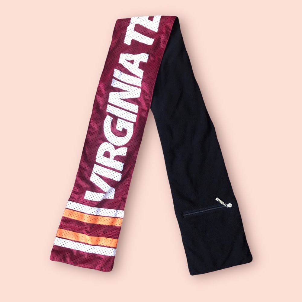 Virginia Tech Scarf with Zipper Pocket